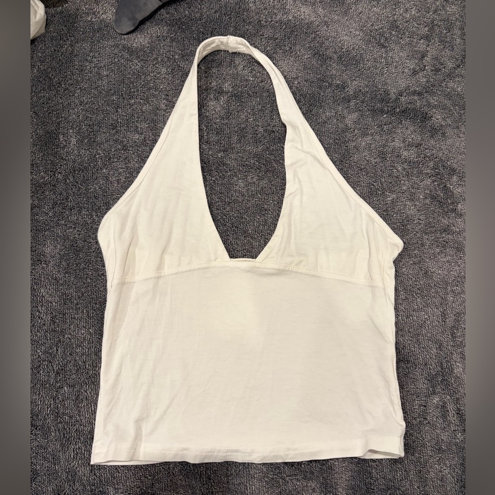 White Halter Top